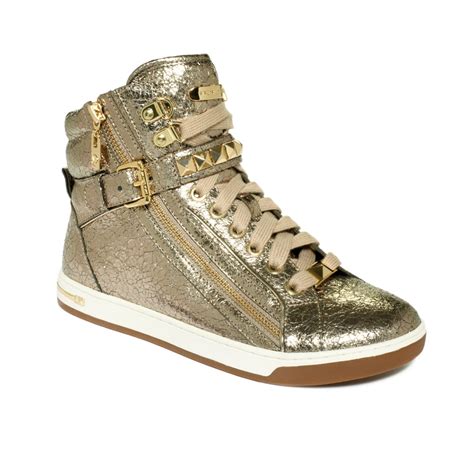 michael kors gold high tops|Michael Kors sneakers for women.